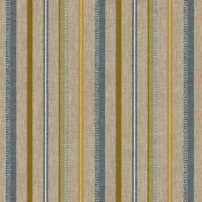 Kip Stripe in Tropique, a patterned woven fabric in polyester and cotton. Ideal for drapery, pillows, bedding and light upholstery. Shop samples online